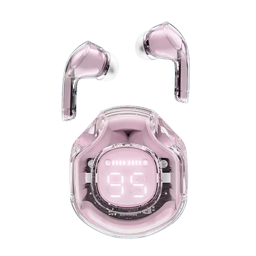 Acefast T8 - Digital Display True Wireless Earbuds & Charging Case Lotus Pink