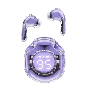 Acefast T8 - Digital Display True Wireless Earbuds & Charging Case Purple Alfalfa