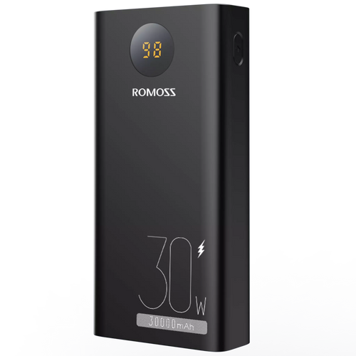 Romoss PEA30 30,000mAh 30W Digital Display Metal Powerbank Black
