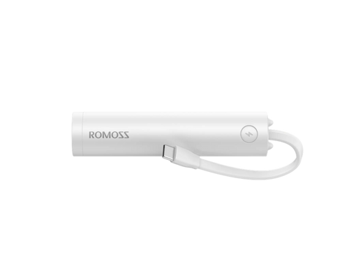 Romoss 2,000mAh Pocket Bar Powerbank & Integrated Type C Cable