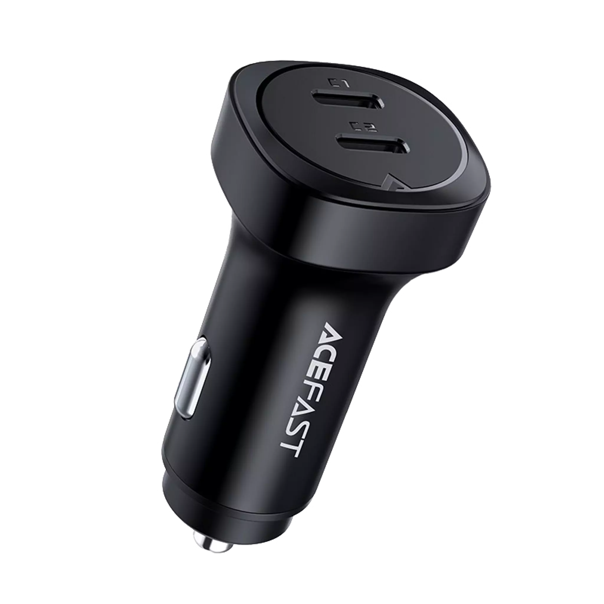 Acefast 72W Dual USB-C Metal Car Charger Black - Bedfordshire Phone Sales