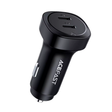 Load image into Gallery viewer, Acefast 72W Dual USB-C Metal Car Charger Black - Bedfordshire Phone Sales