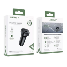 Load image into Gallery viewer, Acefast 72W Dual USB-C Metal Car Charger Black - Bedfordshire Phone Sales