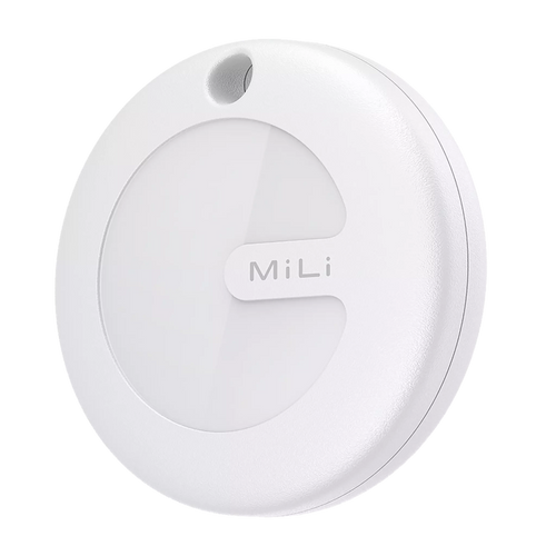 MiLi MiTag Tracker Apple Approved Find My Item Finder & PU Leather Keyring White - Bedfordshire Phone Sales