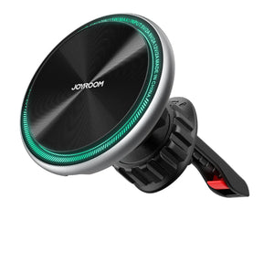 Joyroom 15W JR-ZS291 Magnetic Wireless Car Charger Air Vent Holder with LED Ring Black