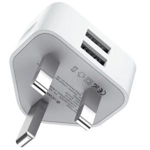 Devia 5W Smart Charge Single USB 3-Pin UK Charging Plug White