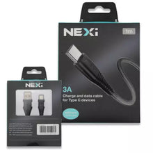 Load image into Gallery viewer, NEXi Braided Nylon USB-A to USB-C Cable 1 Meter Black