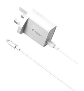 Devia 20W USB-C Fast Charging Plug & Cable Set White