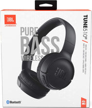 Load image into Gallery viewer, JBL Tune 510BT Wireless On-Ear Bluetooth Headphones Black